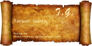 Tarpai Gyula névjegykártya